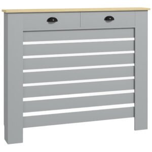 HOMCOM 95.5H x 111Wcm Radiator Cover, with Drawer - Grey