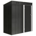 Outsunny 5 x 3 ft Lean-to Garden Shed, Outdoor Storage Shed with Lockable Door and Vents, Dark Grey Outsunny 5 x 3 ft Lean-to Garden Shed, Outdoor Storage Shed with Lockable Door and Vents, Dark Grey