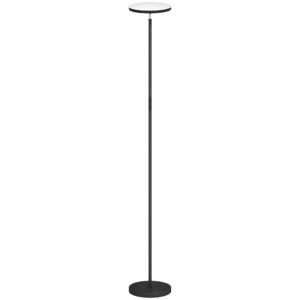 HOMCOM RGB Uplighter Floor Lamp, Tall Dimmable Standing Lamp with Remote & Touch Control, 350° Rotatable Head for Living Room Bedroom, 2700K-6000K Colour Temperatures, Black