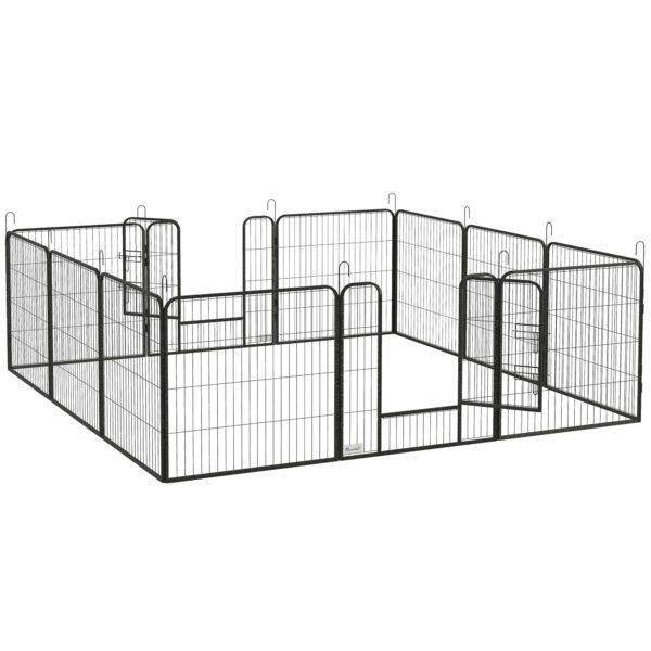 PawHut 12 Panels Heavy Duty Puppy Playpen, for Small Dogs, Indoor and Outdoor Use – Silver PawHut 12 Panels Heavy Duty Puppy Playpen, for Small Dogs, Indoor and Outdoor Use – Silver