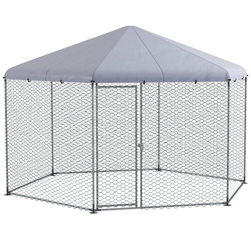PawHut Chicken Coop for 10-15 Chickens, Hens, Rabbits, Ducks, Outdoor Garden Chicken Run, 4 x 3.5 x 2.6m PawHut Chicken Coop for 10-15 Chickens, Hens, Rabbits, Ducks, Outdoor Garden Chicken Run, 4 x 3.5 x 2.6m