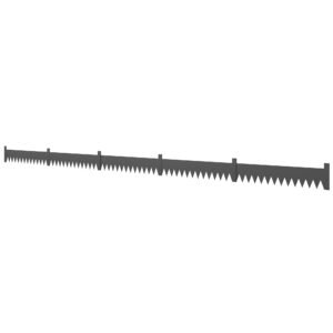 Outsunny 5pcs Garden Fence, Metal Picket Fence Panels, 102x15cm, Black