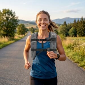 HOMCOM 8KG Weighted Vest, Running Weight Vest with Adjustable Strap, Convenient Pocket and Reflective Strips for Men and Women