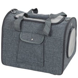 PawHut Soft Sided Cat Carrier Bag, Portable Foldable Pet Carrier with Shoulder Strap & Removable Mat for Small Pet Up to 10kg