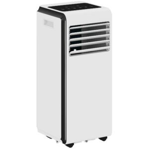 HOMCOM Portable Air Conditioner 9000 BTU, 4-in-1 Air Conditioning Unit with Cooling, Dehumidifier, Fan, Sleep Mode, White