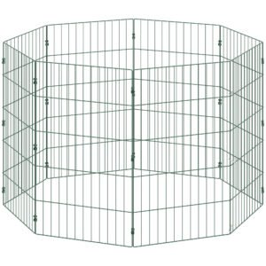 PawHut 8 Panel Pet Playpen for Medium Dogs Indoor Outdoor 80 cm Height