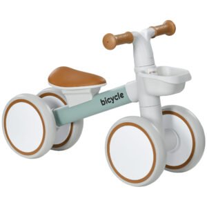 AIYAPLAY Kids Balance Bike for 1-3 Years Old with Adjustable Seat, Silent Wheels, Green