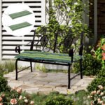 Outsunny Polyester Set Of 2 Swing Chair Cushion Green Stripes