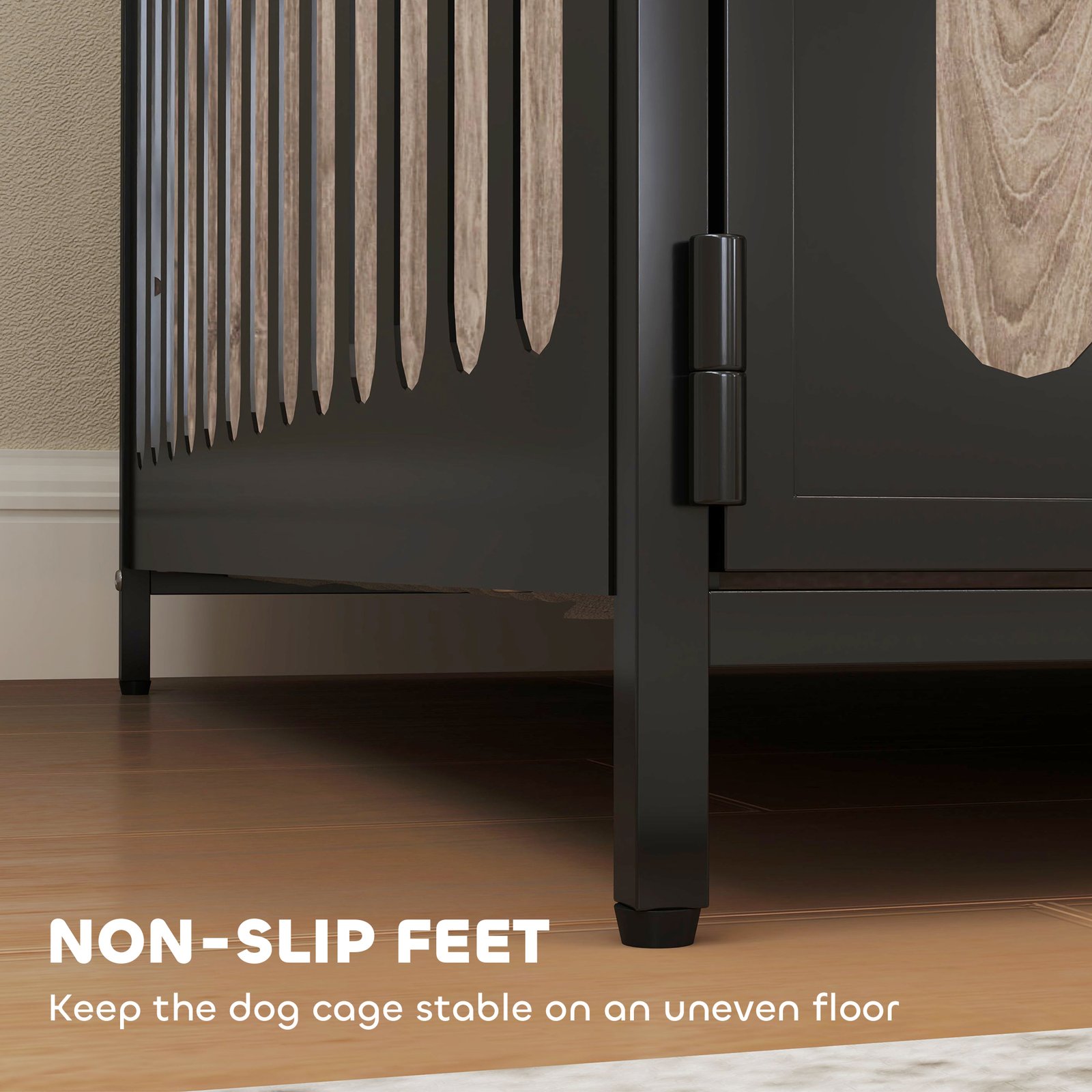 PawHut Dog Crate Furniture with Anti-Chew Resistant Mesh, Anti-Escape Single Door, for Extra Large Dogs, 118 x 80 x 92 cm - Image 6
