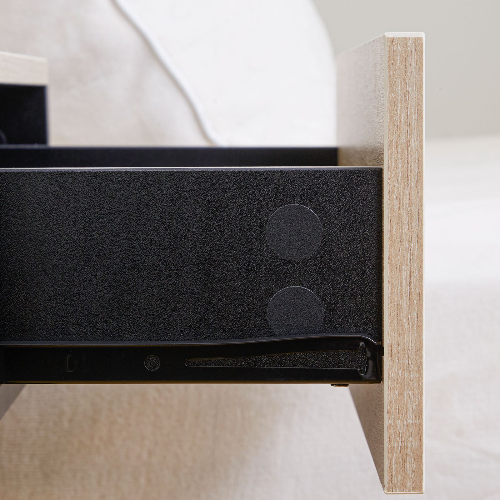 HOMCOM Floating Bedside Table Set of 2, Wall Mounted Bedside Cabinet with Drawer and Open Shelf, Modern Nightstand for Bedroom, 46 x 30 x 30 cm, Oak Tone - Image 9