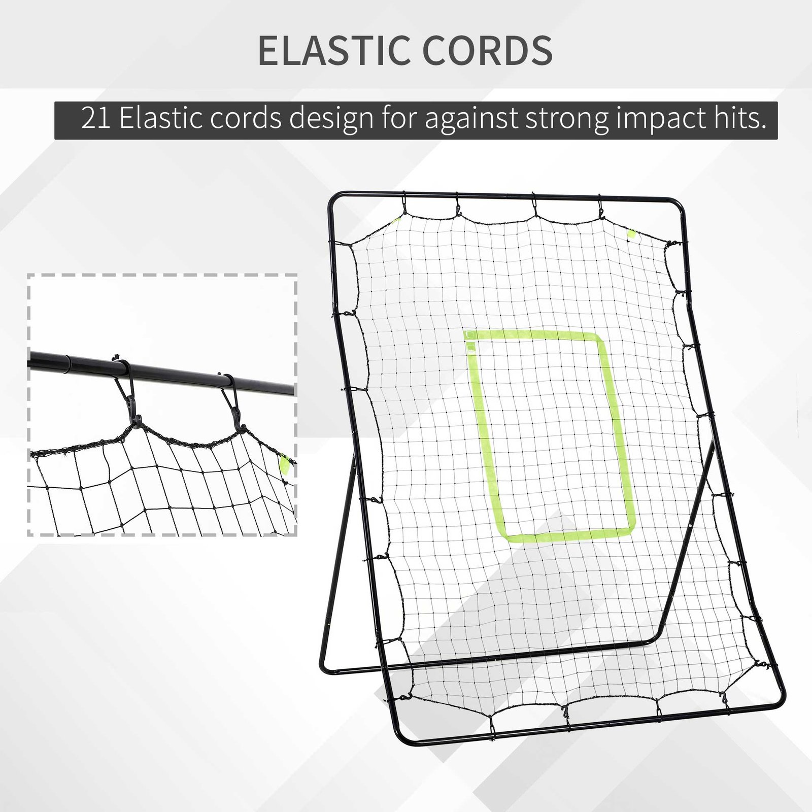 HOMCOM Baseball Rebounder Net Teens Adults Game Spot Softball Training Aid Practise Target Strike Shot Goal Play - Image 6