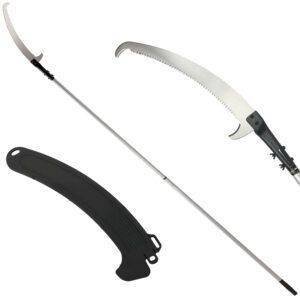 Outsunny Manual Pole Saw, 1.8-2.9 m Extendable Tree Pruner, Tree Lopper Long Reach Telescopic with Extendable Handle & 40 cm Saw for Tree Trimming