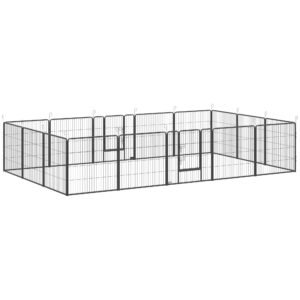 PawHut 16 Panels Heavy Duty Puppy Playpen, for Small and Medium Dogs, Indoor and Outdoor Use - Grey