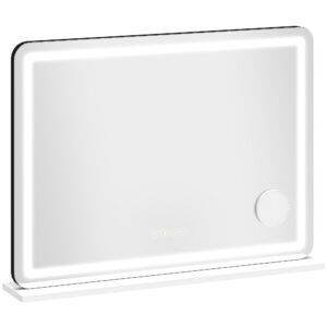 HOMCOM Vanity Mirror with Lights, Dimmable Makeup Mirror with Adjustable Colour Temperature, RGB Light, Bluetooth Speaker White
