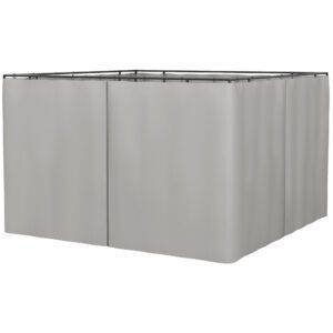 Outsunny Set of Four 3 x 3m Gazebo Replacement Walls - Light Grey