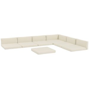 Outsunny 14-piece Dining Set Cushions - Cream
