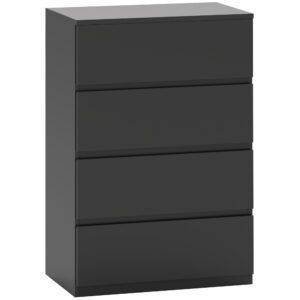 HOMCOM Chest of Drawers, 4-Drawer Storage Cabinets, Modern Dresser, Storage Drawer Unit for Bedroom