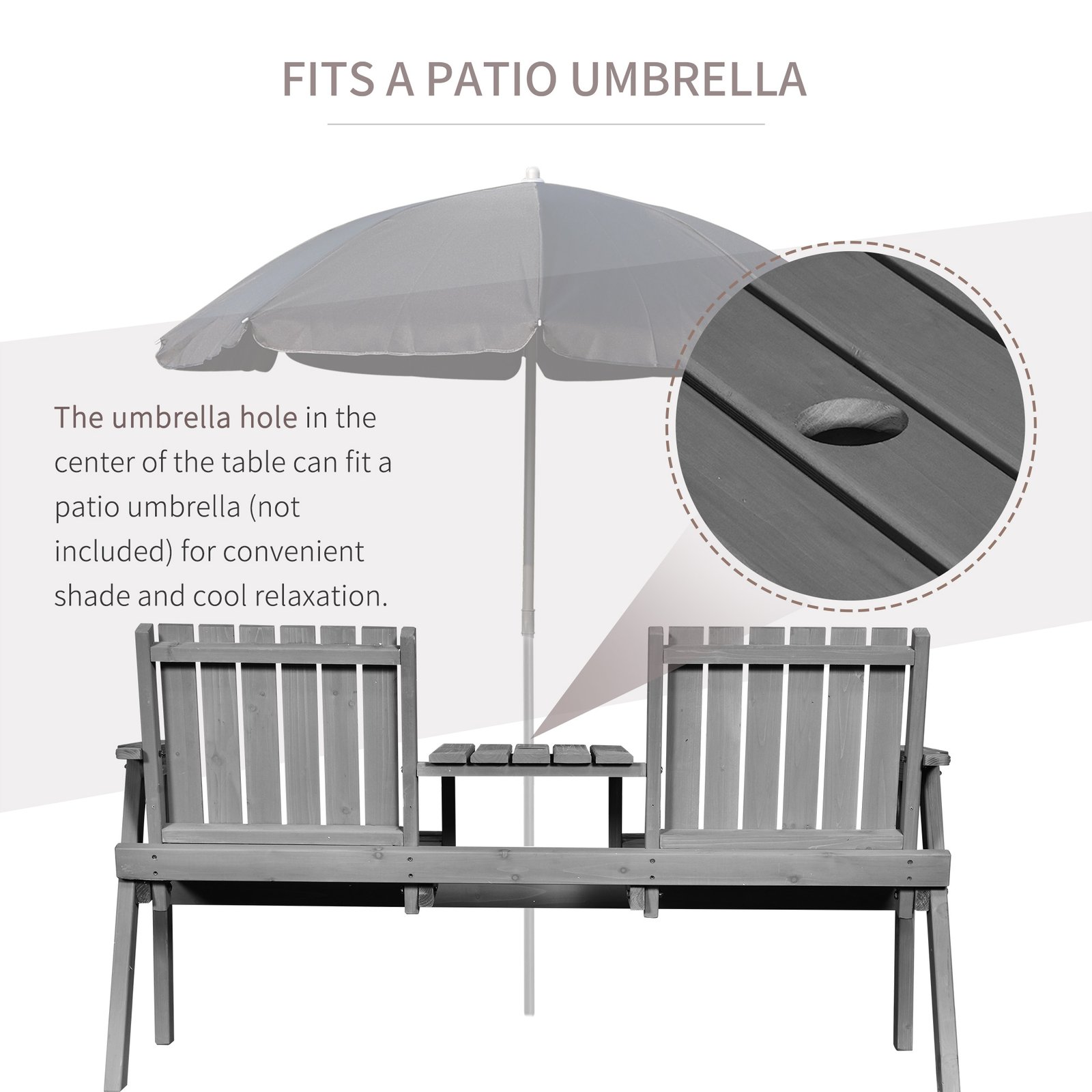 Outsunny 2-Seater Garden Bench Antique Loveseat for Yard, Lawn, Porch, Patio, Steel, Grey - Image 5