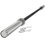 SPORTNOW 210cm Olympic Barbell Bar for 5cm Weight Plates, with Spring Clips, 19kg SPORTNOW 210cm Olympic Barbell Bar for 5cm Weight Plates, with Spring Clips, 19kg
