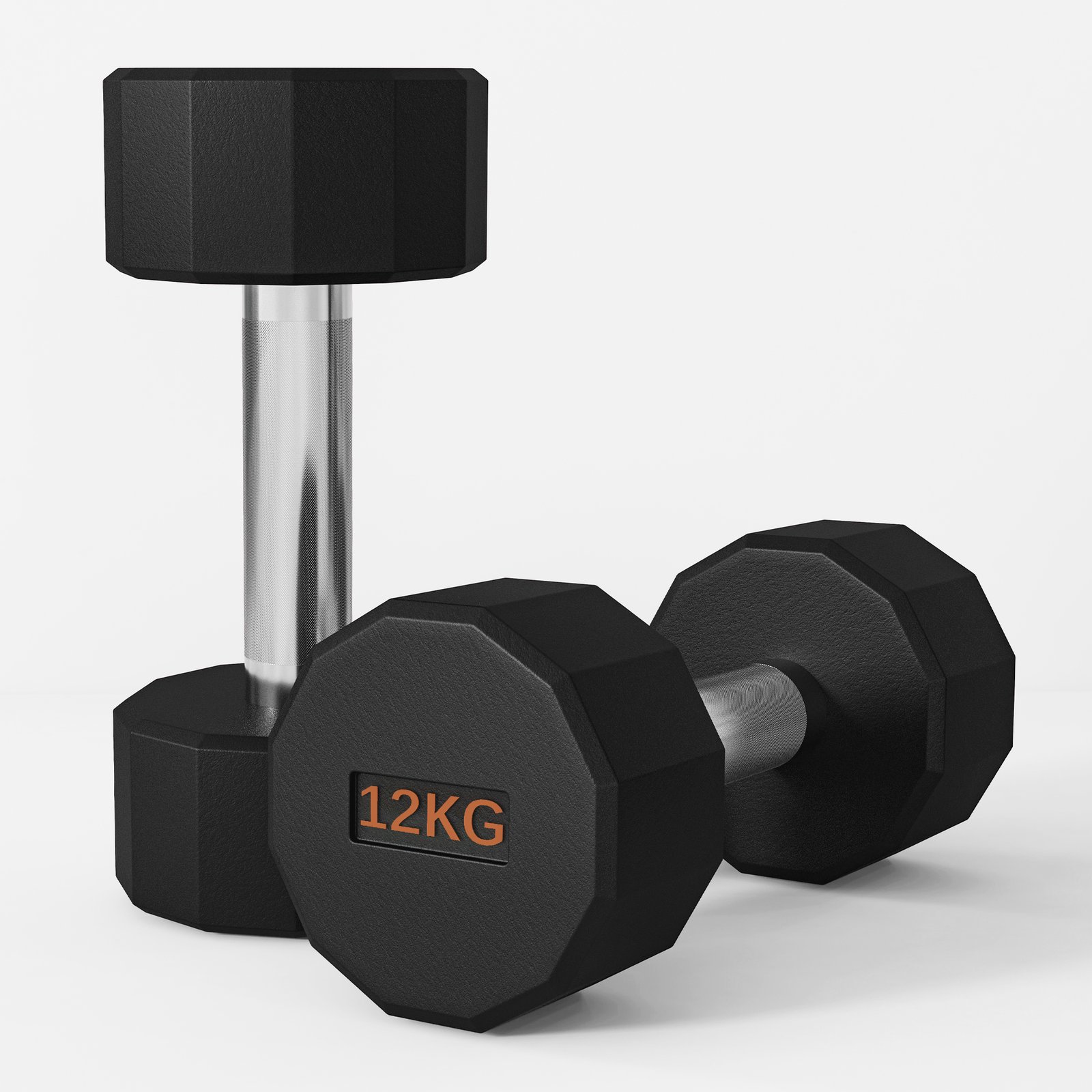 SPORTNOW Dumbbells Weights Set with 12-Sided Shape and Non-Slip Grip for Men Women Home Gym Workout, 2 x 12kg - Image 8