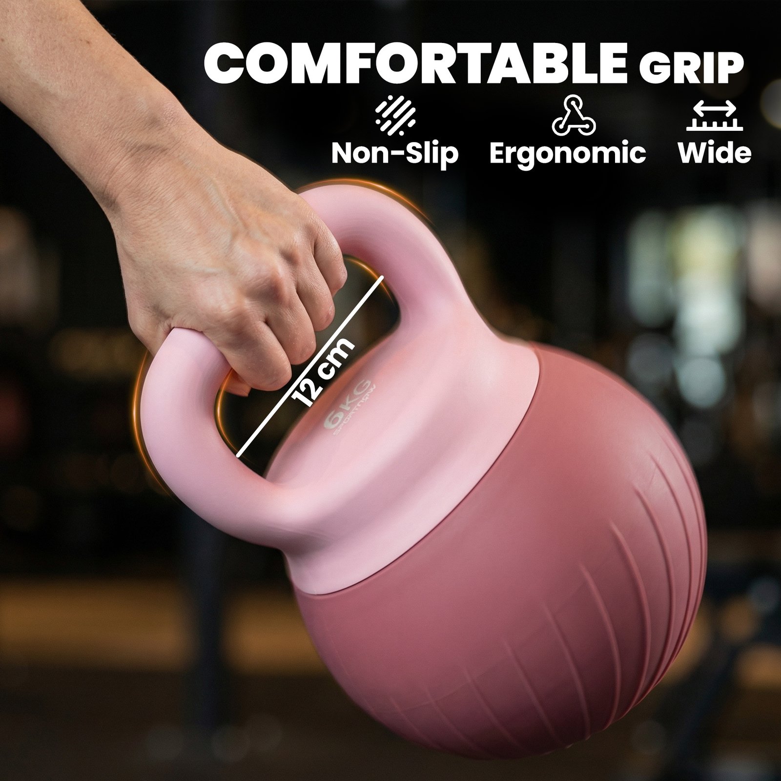 SPORTNOW Soft Kettlebell, 6kg Kettle Bell with Anti-Slip Grip for Home Gym Weight Lifting and Strength Training - Image 5