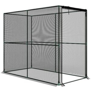 Outsunny Fruit Cage Bird Netting, Brassica Cage Plant Protection Tent with Zipped Door, Anti Bird, Insects, Small Animals, Black