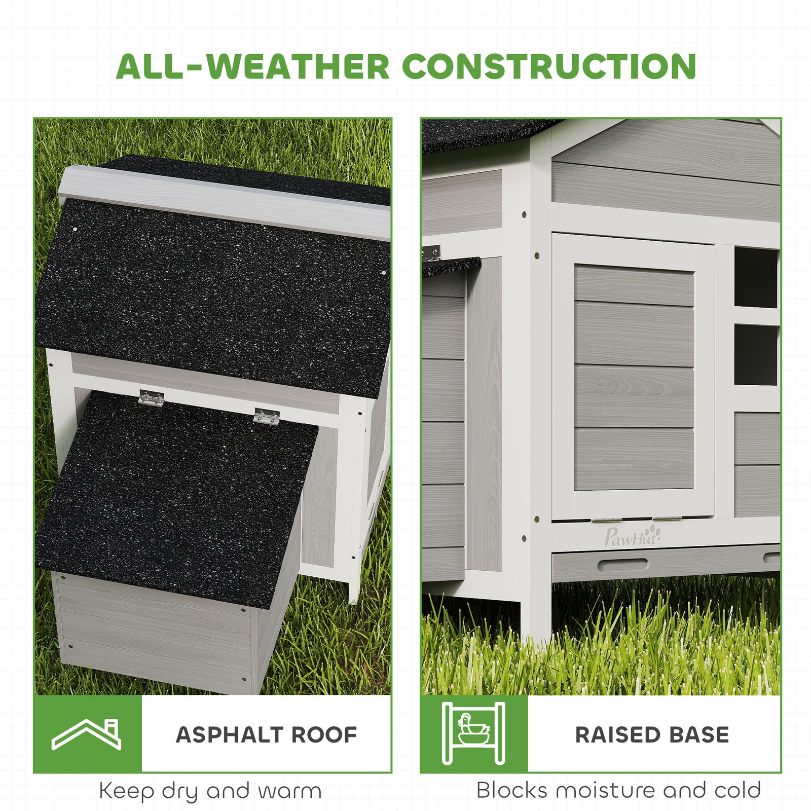 PawHut Wooden Chicken Coop with Pull-Out Tray Nesting Box for 1-2 Chickens - Image 7