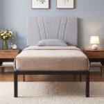 HOMCOM 3FT Single Bed Frame with Upholstered Headboard and Underbed Storage, Black and Light Grey HOMCOM 3FT Single Bed Frame with Upholstered Headboard and Underbed Storage, Black and Light Grey
