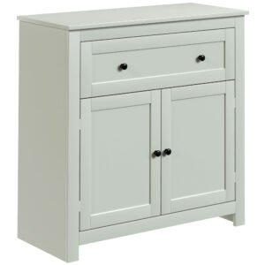 HOMCOM Sideboard Storage Cabinet, Modern Kitchen Cupboard with Adjustable Shelf, Drawer and Double Doors, Green