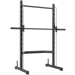 HOMCOM Adjustable Squat Rack, with Pull Up Bar, Barbell Bar for Home Gym