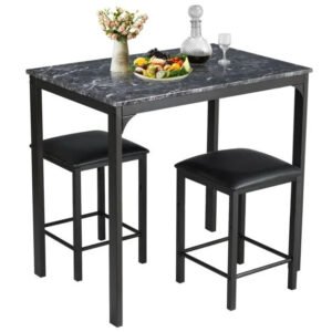 Breakfast Bar Table And Stools Kitchen Dining Room Modern Style Furniture Set