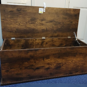 Extra Large Wooden Storage Box with Lid Trunk Smoked Rustic Chest Coffee Table