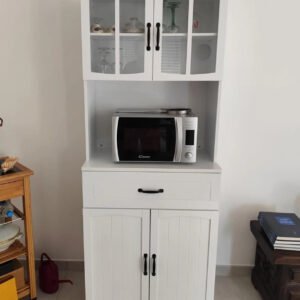 Kitchen Larder Unit Storage Cupboard Modern White Pantry Cabinet Dresser door