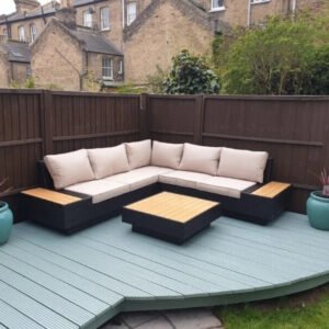 Luxury Garden Furniture Large Corner Sofa Set Lounge Rattan Patio Table Couch