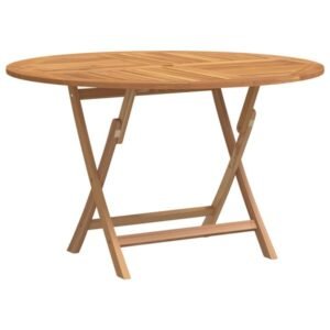VidaXL Folding Garden Table Ø 110x75 cm Solid Wood Teak